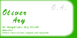 oliver ary business card