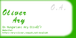 oliver ary business card